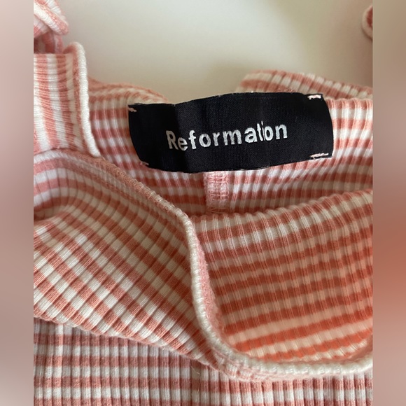 EUC Reformation Hampton Stripe Bodysuit | Large - Picture 5 of 6